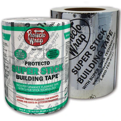 PWSSFT475 PROTECTO SUPER STICK 4"X75' 12/CS 48CS/PLT FLASHING TAPE