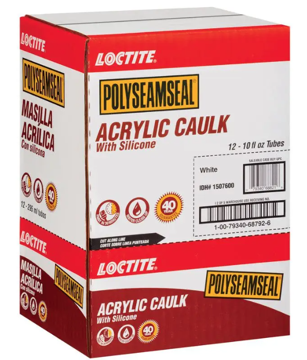 1507600 POLYSEAMSEAL ACRYLIC WHITE 12/CS
