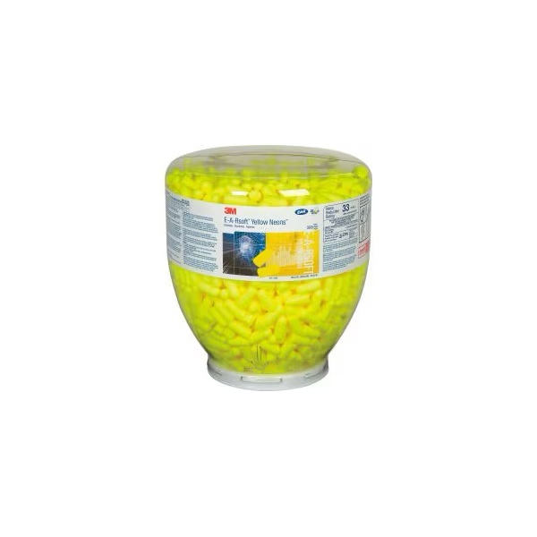 7000002305 3M™ E-A-RSOFT™ YELLOW NEONS™ ONE TOUCH™ REFILL EARPLUGS 391-1004, UNCORDED, REGULAR SIZE,