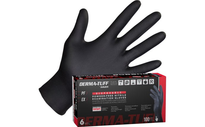 66589 XLG DERMA-TUFF POWDER-FREE NITRILE - 6 MIL - 100 GLOVES PER BOX