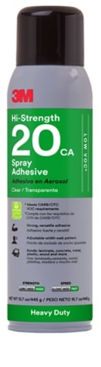7100166355 HEAVY DUTY SPRAY ADHESIVE 20CA CLEAR 16 FL OZ CAN