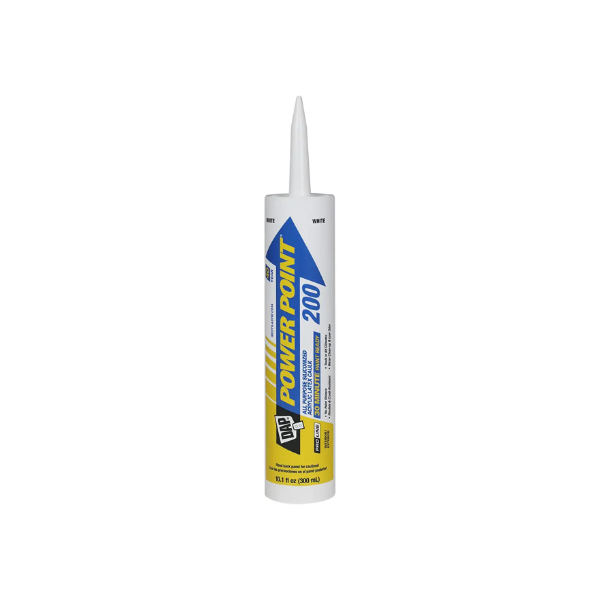 70798 18750 DAP POWER POINT 200 WHITE ALL PURPOSE SILICONIZED ACRYLIC LATEX CAULK