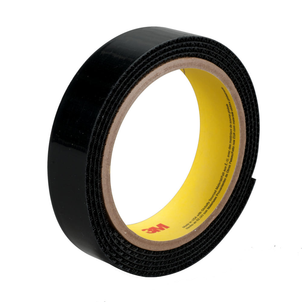 7000052222 3M Flame Resistant Loop Fastener SJ3518FR Black 1 in x 50 yd