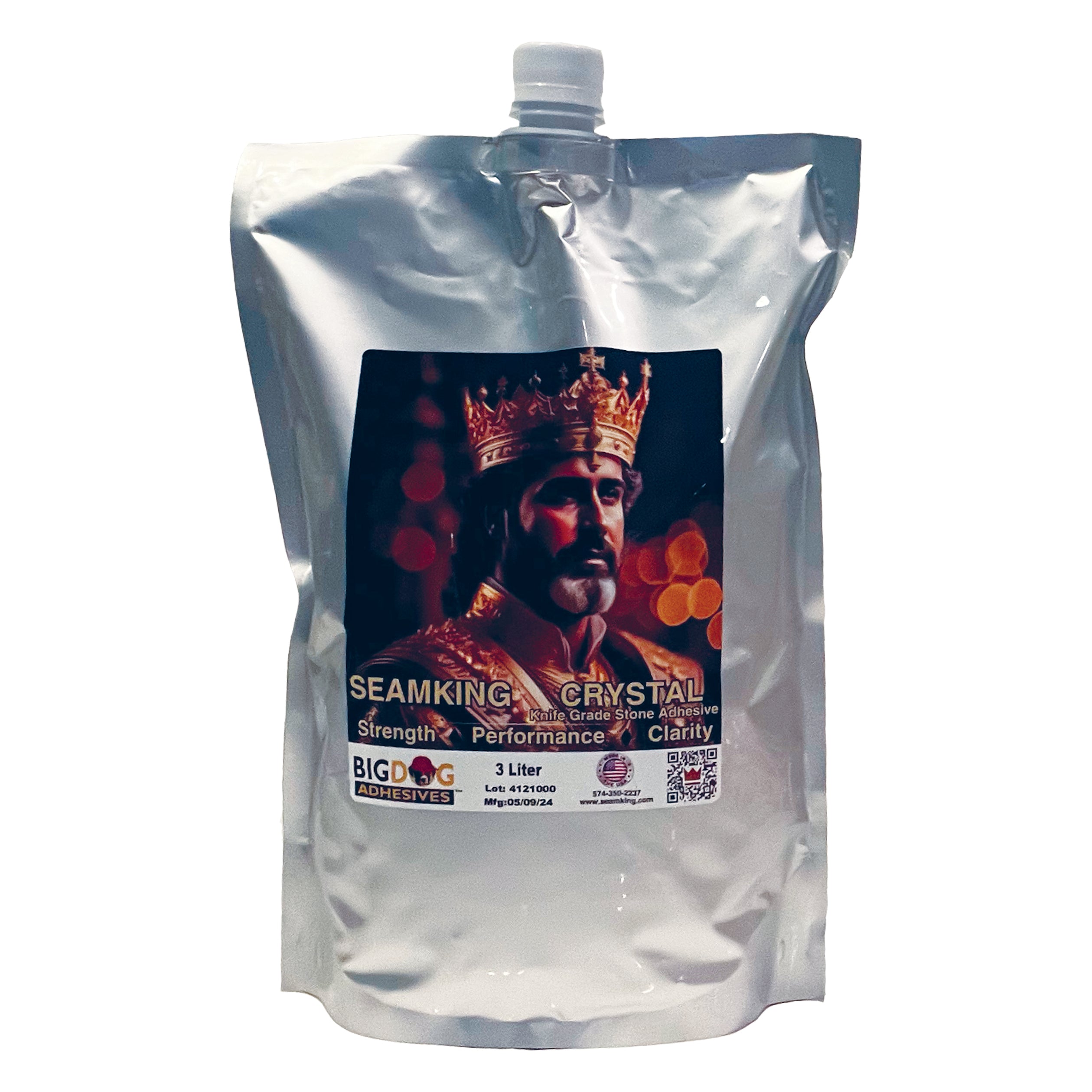 SK1500KGCR-KING POUCH SEAMKING PRO CRYSTAL KNIFE GRADE - 3 LITER - KING'S POUCH KIT