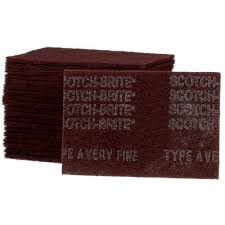 7000000728 SCOTCH-BRITE™ HAND PAD 7447, HP-HP, A/O VERY FINE, MAROON, 6 IN X 9 IN