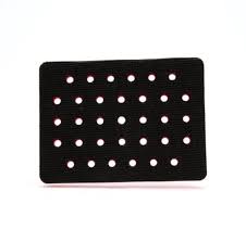 7000028151 3X4 HOOK CLEAN SANDING BACKUP PAD 1/2 THICK 33 HOLES RED 10/CS