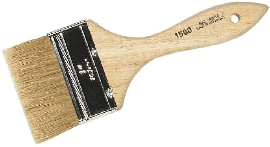 LINZER 1500-3 Bristle Paint Brush, 3/8 in Thick x 3 in W, Wood Handle