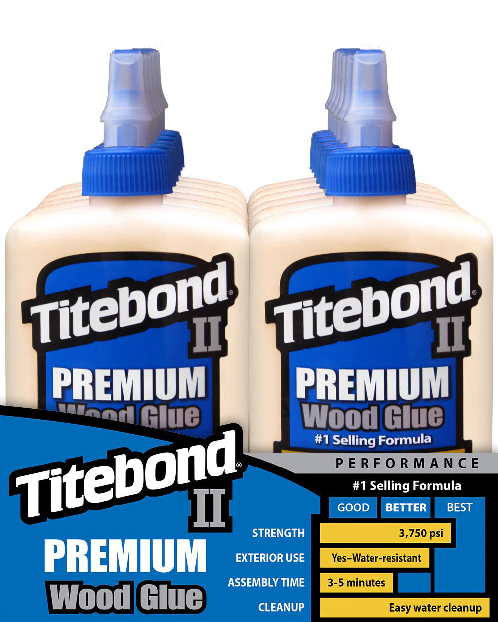 5001 TB II PREMIUM WOOD GLUE 1.25 OZ. 50 PACK