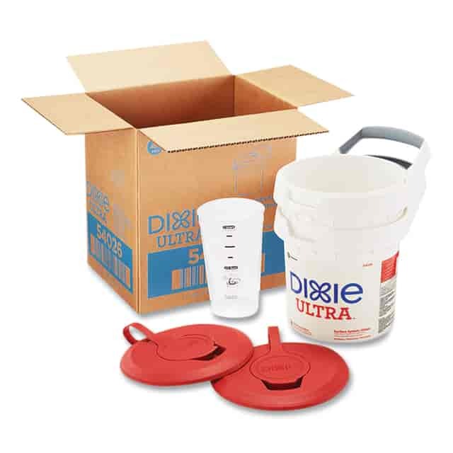 DITEK54026 Dispenser Bucket White with red lid 1/case